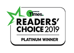 Cambridge Times 2019 Readers' Choice Award Platinum Winner,