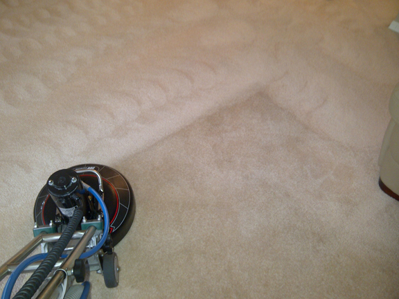 Rotovac cleaning carpet
