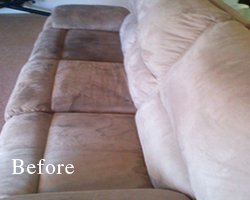 Before - Badly Soiled Couch