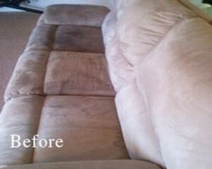 Dirty Upholstery Before Cleaning by Carpet Masters
