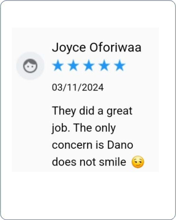 Review from Joyce Oforiwaa
